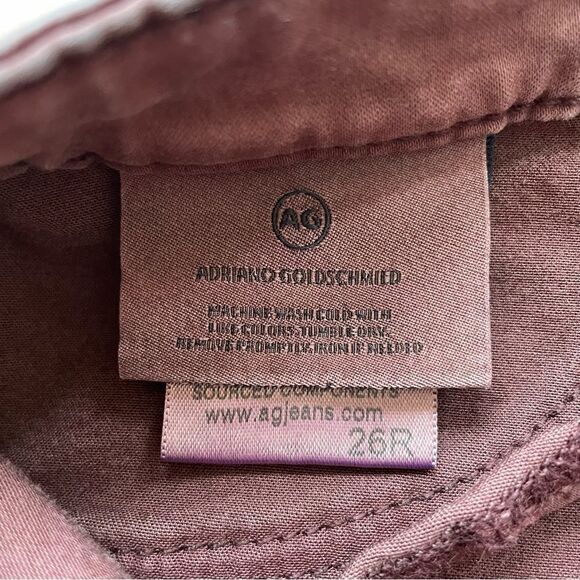 AG Adriano Goldschmied Abbey Ankle Purple Mid-Rise Ankle Jeans - Size: 26 - Picture 5 of 9